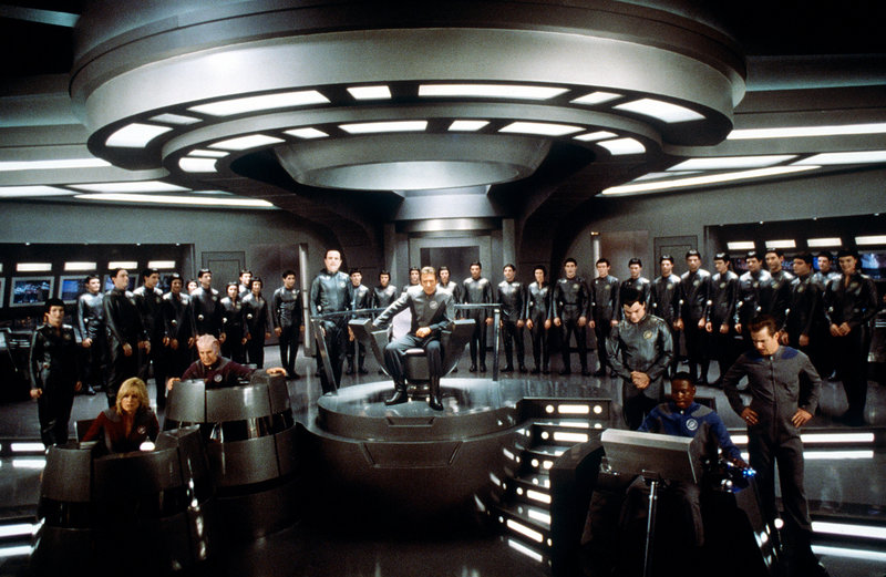 Sigourney Weaver (Gwen DeMarco), Alan Rickman (Alexander Dane), Enrico Colantoni (Mathesar), Tim Allen (Jason Nesmith), Daryl Mitchell (Tommy Webber), Sam Rockwell (Guy Fleegman). – Bild: ORF Sigourney Weaver (Gwen DeMarco), Alan Rickman (Alexander Dane), Enrico Colantoni (Mathesar), Tim Allen (Jason Nesmith), Daryl Mitchell (Tommy Webber), Sam Rockwell (Guy Fleegman). – Bild: ORF