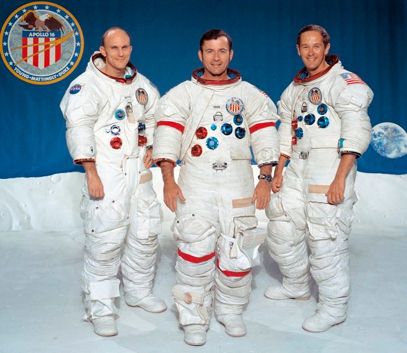 Apollo 16 Crew: Ken Mattingly, John Young und Charlie Duke. – Bild: SWR