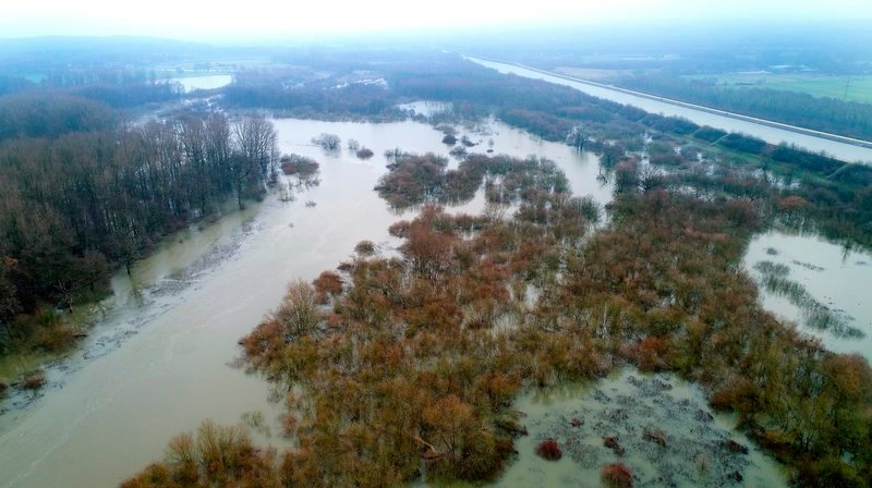 Lippe formt Seenplatte im Bergsenkungsgebiet Lippramsdorf. – Bild: WDR