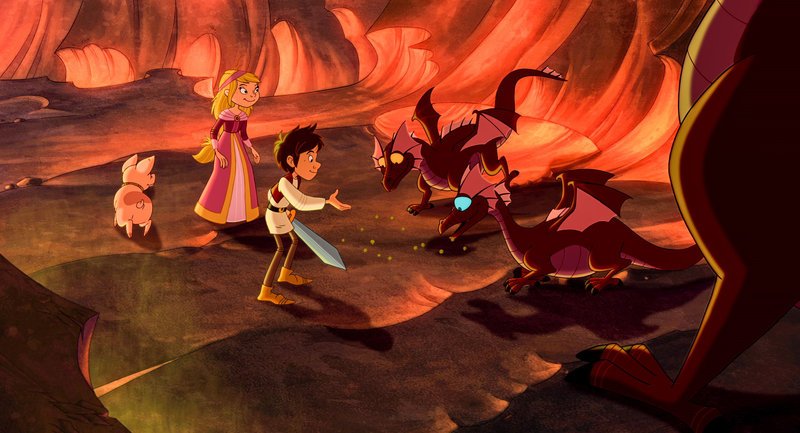 „Ritter Trenk“, Der junge Trenk träumt davon, eines Tages ein echter Ritter zu sein. Als Bauernsohn bleibt ihm dies jedoch verwehrt, zumal er und seine Familie dem bösärtigen Lehnsherrn Wertolt ausgeliefert sind. Als dieser Trenks Vater in den Kerker werfen lässt, schwört Trenk, ihn zu befreien. Als Knappe des gutmütigen Ritters Hans vom Hohenlob und mit der Hilfe seiner Freunde Ferkelchen, Momme Mumm und Thekla nimmt er an einem Turnier des Fürsten teil und muss sich sogar dem Kampf mit einem Drachen stellen.  SENDUNG: ORF eins – SO – 16.04.2017⁠–⁠08:50 UHR. – Veroeffentlichung fuer Pressezwecke honorarfrei ausschliesslich im Zusammenhang mit oben genannter Sendung oder Veranstaltung des ORF bei Urhebernennung.  Foto: ORF/​Dor Film.  Anderweitige Verwendung honorarpflichtig und nur nach schriftlicher Genehmigung der ORF-Fotoredaktion.  Copyright: ORF, Wuerzburggasse 30, A-1136 Wien, Tel. +43-(0)1⁠–⁠87878⁠–⁠13606 – Bild: ORF