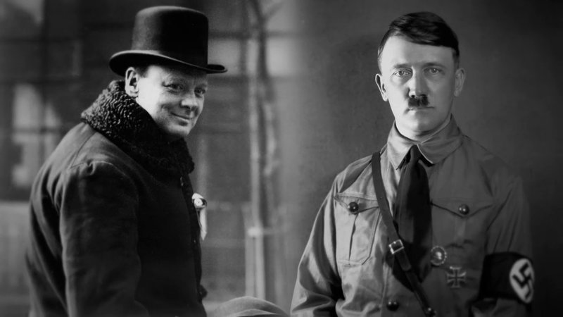 Winston Churchill, Adolf Hitler. – Bild: N24 Doku