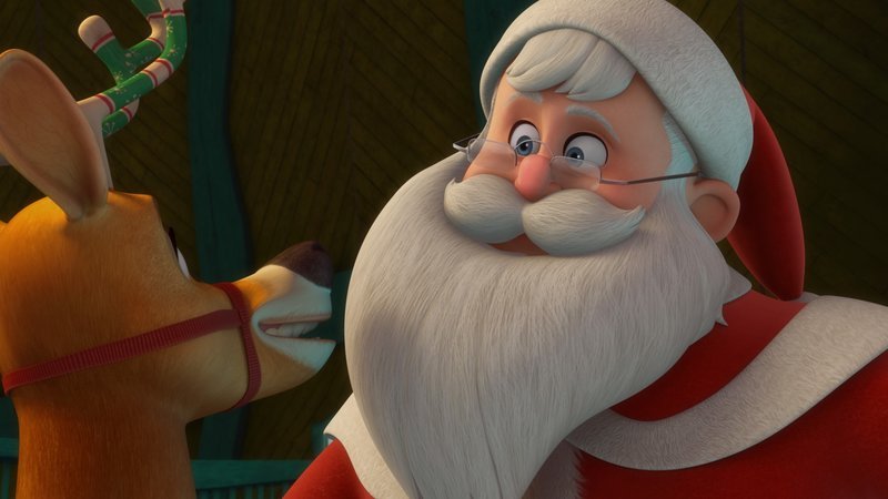 Eines Tages weiht der Weihnachtsmann Bernard in das größte Geheimnis überhaupt ein: An seinem Schlitten ist eine Zeitmaschine befestigt. – Bild: SUPER RTL