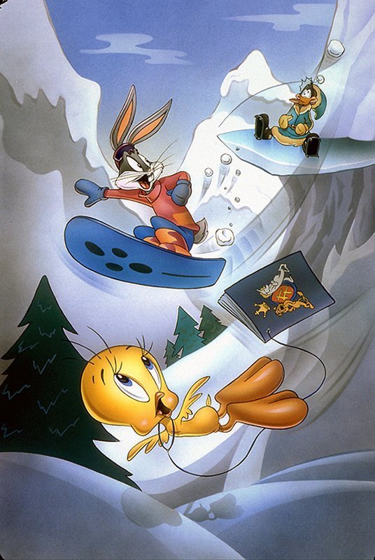 Bei seiner Weltreise trifft Tweety (un.) auf alte Bekannte: Bugs Bunny und Daffy. – Bild: Boomerang