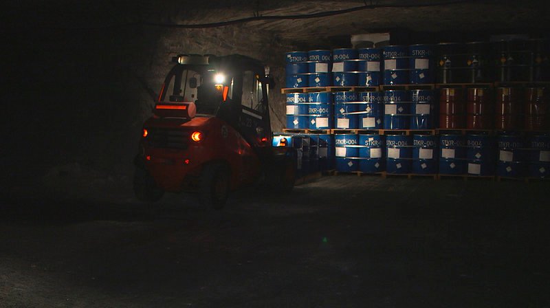 In der Untertage-Deponie Herfa-Neurode, der größten untertägigen Sondermülldeponie der Welt. – Bild: HR