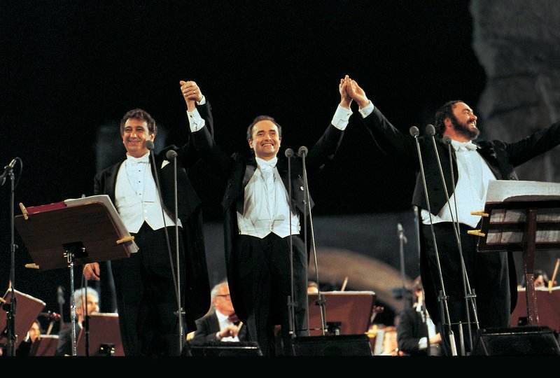 Die drei Tenöre Plácido Domingo, José Carreras und Luciano Pavarotti (v.l.) – Bild: ZDF /​ © Decca/​Vivianne Purdom