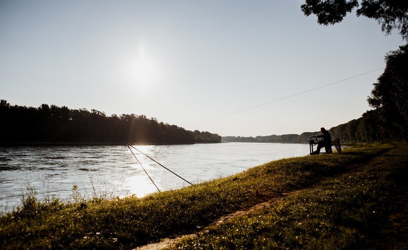 Fischen beim Sonnenuntergang – Bild: ServusTV /​ Christopher Kelemen