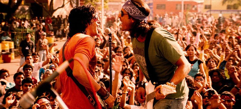 OT: Rock on Bild: Aditya ‚Adi‘ Shroff (Farhan Akhtar, li) Joseph ‚Joe‘ Mascarenhas (Arjun Rampal, re) – Bild: Zee.One
