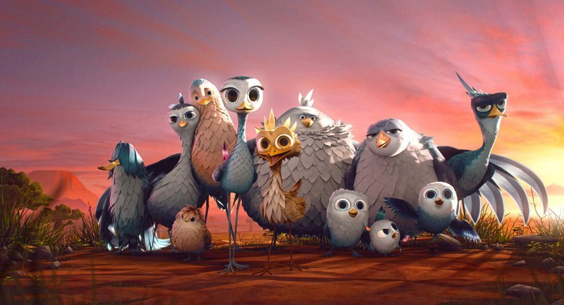 Eine bunte Truppe: Der Vogelschwarm muss gemeinsam einen Weg nach Afrika finden. – Bild: 2014 YELLOWBIRD – TeamTO _ Hau
