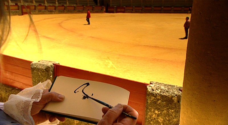 Goya zeichnet in der Arena von Ronda. – Bild: ORF