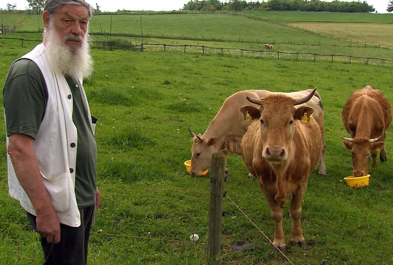 PHOENIX ESSEN MACHT GLÜCKLICH!, am Donnerstag (15.12.11) um 20:15 Uhr. Biobauer Horst Backmann aus der Eifel züchtet seit 25 Jahren das vom Aussterben bedrohte Glanrind und betreibt Landschaftspflege. – Bild: PHOENIX/​ZDF/​ARTE/​Bernd Meiners/​Florianfilm