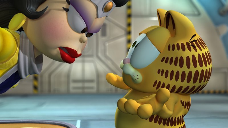 Vetvix hat Garfield gefangen genommen, weil sie ihn für Garzooka hält. – Bild: Motion Picture