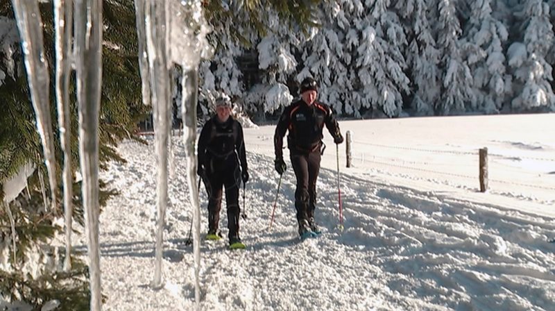 Schneeschuhwandern in der Rhön. – Bild: HR Schneeschuhwandern in der Rhön. – Bild: HR