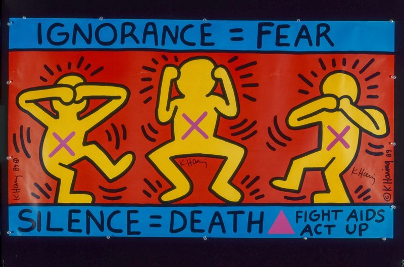 Keith Haring kämpfte mit seinen Bildern auch gegen die Aidskrise der 80er. – Bild: ZDF / © Keith Haring Foundation Keith Haring kämpfte mit seinen Bildern auch gegen die Aidskrise der 80er. – Bild: ZDF / © Keith Haring Foundation