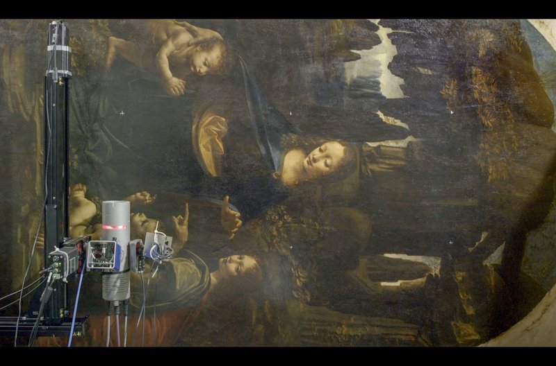 Da Vincis „Felsgrottenmadonna“, erste Fassung (1483-1486) – Bild: Zed /​ Da Vincis „“Felsgrottenmadonna““, erste Fassung (1483- – 1486)