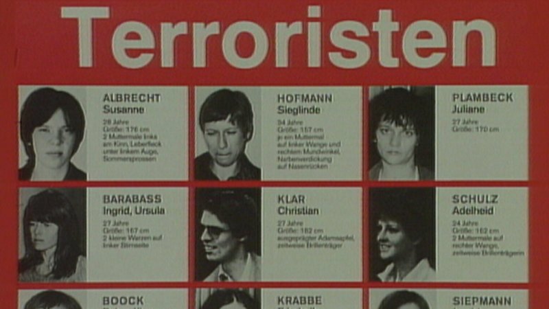 Auf der Liste der gesuchten Terroristen steht Susanne Albrecht ganz oben. – Bild: ZDF und heute journal (vom 07.06.1990) Auf der Liste der gesuchten Terroristen steht Susanne Albrecht ganz oben. – Bild: ZDF und heute journal (vom 07.06.1990)
