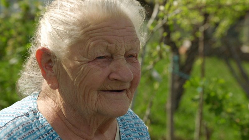 Die Obstbäume haben Anna Sigl ein Leben lang begleitet. Und auch Veredeln hat sie schon früh gelernt. – Bild: BR/Dieter Nothhaft Die Obstbäume haben Anna Sigl ein Leben lang begleitet. Und auch Veredeln hat sie schon früh gelernt. – Bild: BR/Dieter Nothhaft