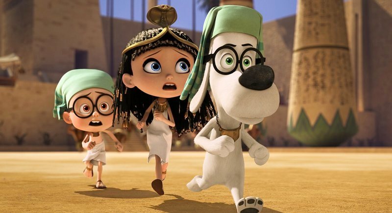 MPS_ sq1475_ s103_5_ f124_4k_PS_w4 Mr. Peabody (Ty Burell), Penny (Ariel Winter) and Sherman (Max Charles) face unique challenges as they race through history. Photo: DreamWorks Animation © 2013 DreamWorks Animation LLC. All Rights Reserved. MR. PEABODY & SHERMAN TM AND © Ward Productions. – Bild: bTV – bTV Media Group