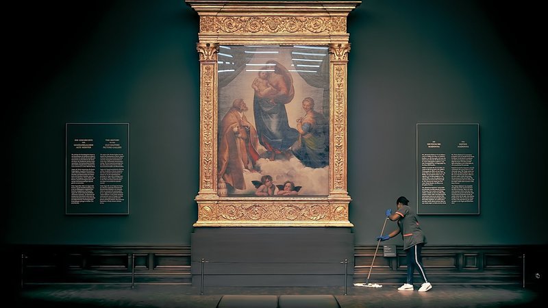 Die Sixtinische Madonna in der Dresdner Gemäldegalerie Alte Meister. – Bild: ORF