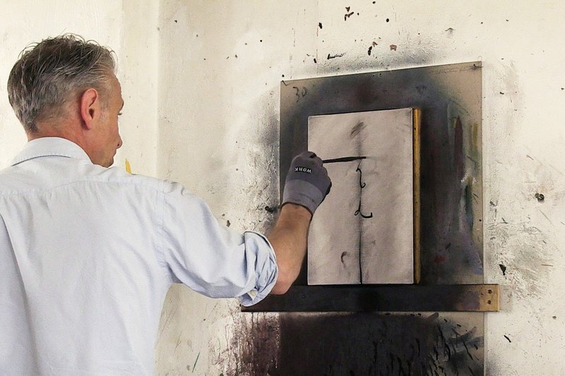 Sternstunde Kunst: Albrecht Schnider – was bleibt Malprozess SRF/point de vue – Bild: SRF1 Sternstunde Kunst: Albrecht Schnider – was bleibt Malprozess SRF/point de vue – Bild: SRF1