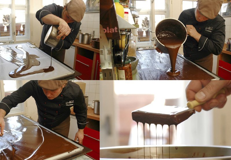 Alexander Kühn beim Schokolade machen. – Bild: MDR