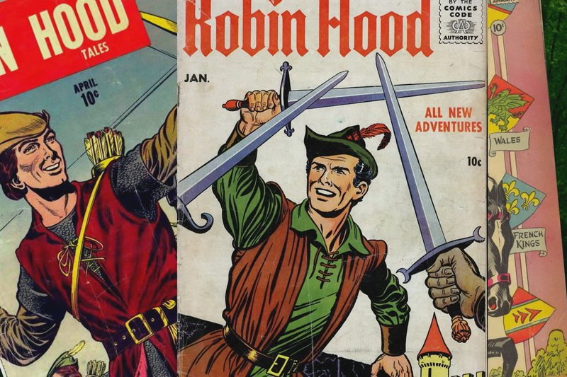 Robin Hood Vom Outlaw zum Popstar Der Held auf dem Titelblatt von Comics. SRF/ARTE – Bild: SRF2 Robin Hood Vom Outlaw zum Popstar Der Held auf dem Titelblatt von Comics. SRF/ARTE – Bild: SRF2