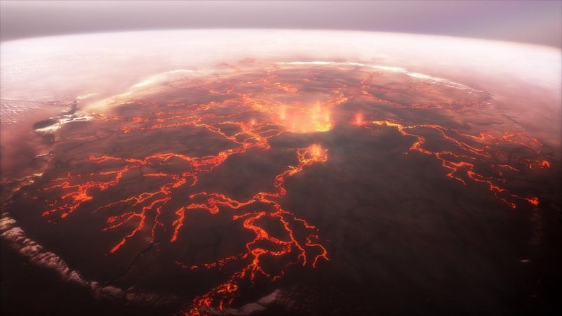 Olympus Mons, ein Vulkan auf dem Mars – Bild: GEO Television /​ BBC Worldwide