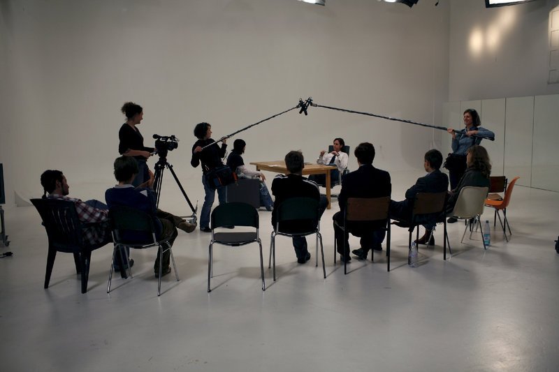 Dreharbeiten während einer Übung des „Man For A Day“-Workshops. – Bild: ZDF und Inga Knölke