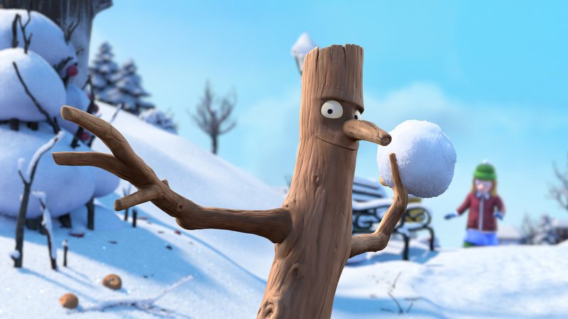 Stockmann macht mit seiner Familie eine Schneeballschlacht. – Bild: ZDF und (c) Orange Eyes Ltd Stockmann macht mit seiner Familie eine Schneeballschlacht. – Bild: ZDF und (c) Orange Eyes Ltd
