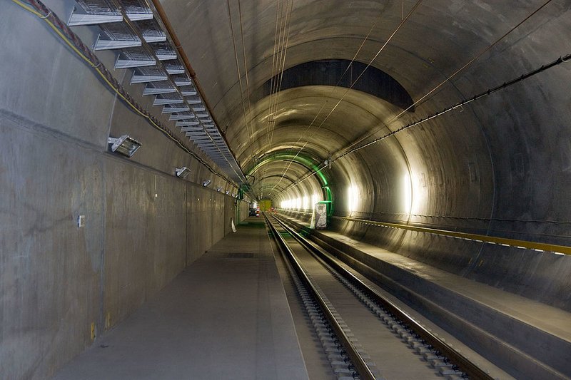 Der Gotthard-Basistunnel – Bild: Wikimedia Foundation Inc.