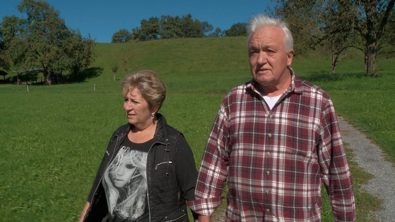 Das Ehepaar G. war wegen der Angsterkrankung der Frau stark gefordert. – Bild: ZDF und SRF/​Thomas Graenicher.