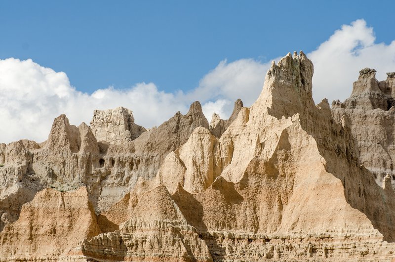 Badlands Felsformationen Blauer Himmel Landschaft – Bild: CC0 Public Domain