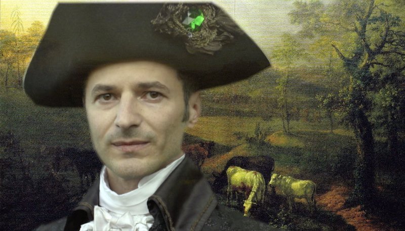 Hofmaler Mannlich in einem Bild aus der Gemäldegalerie von Schloss Karlsberg. – Bild: SR/​Sven Rech