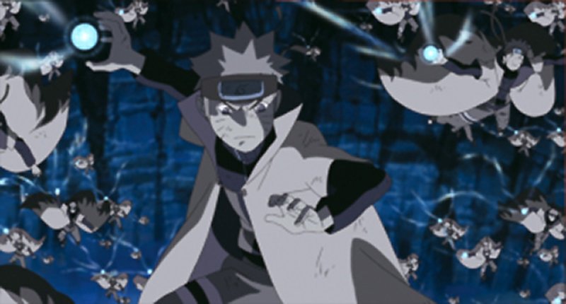 Naruto (M.) und Sakura werden von Tobi angegriffen und anschließend in eine Tsukuyomi-Welt gebracht, wo sich Charaktere völlig anders verhalten als gewöhnlich … – Bild: 2002 MASASHI KISHIMOTO /​2007 Shippuden © NMP 2012 Lizenzbild frei