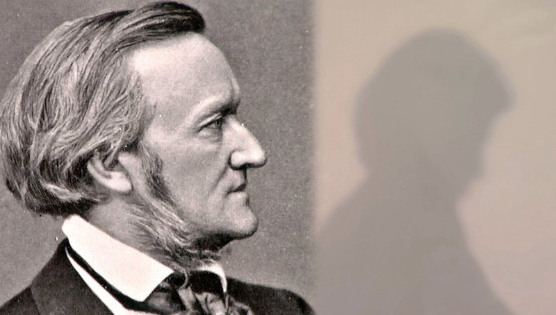 Richard Wagner – mit im Hintergrund dem Schatten von Carl Tausig. – Bild: ORF