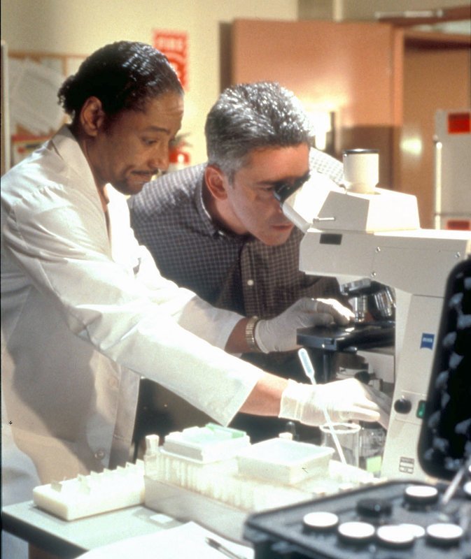 Bob Miller (Adam Arkin) und Dr. Lawrence Carver (Giancarlo Esposito) untersuchen das äußerst gefährliche Bakterium, das das Trinkwasser verseucht. Ein Wettkampf mit der Zeit beginnt…. – Bild: RTL II Bob Miller (Adam Arkin) und Dr. Lawrence Carver (Giancarlo Esposito) untersuchen das äußerst gefährliche Bakterium, das das Trinkwasser verseucht. Ein Wettkampf mit der Zeit beginnt…. – Bild: RTL II