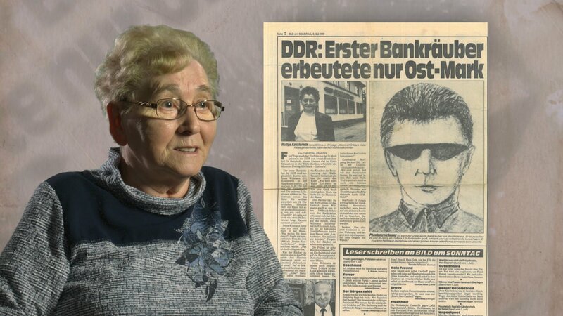 Irene Willmann erlebte den ersten Banküberfall in der Noch-DDR – Bild: ZDF und Michael Schmidt /​ Doclights.
