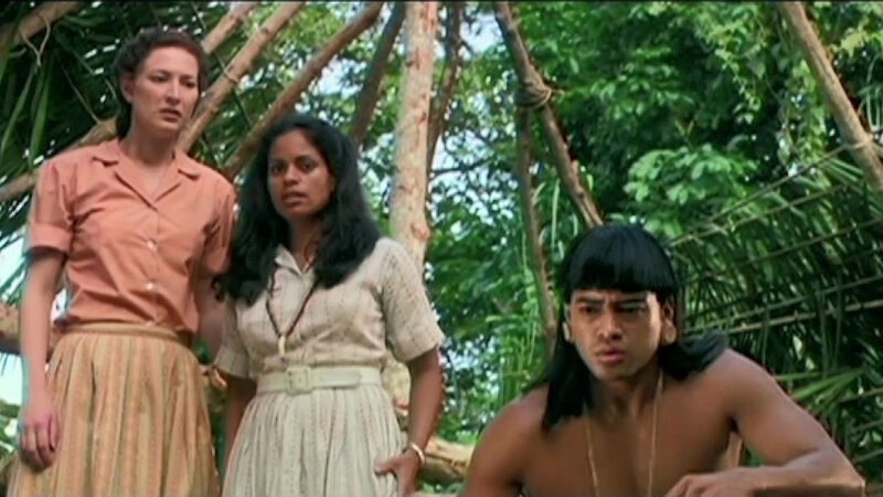 Rachel (Sara Kathryn Bakker), Dayumae (Christina Souza) und Kimo (Jack Guzman) (v.l.) – Bild: Bibel TV