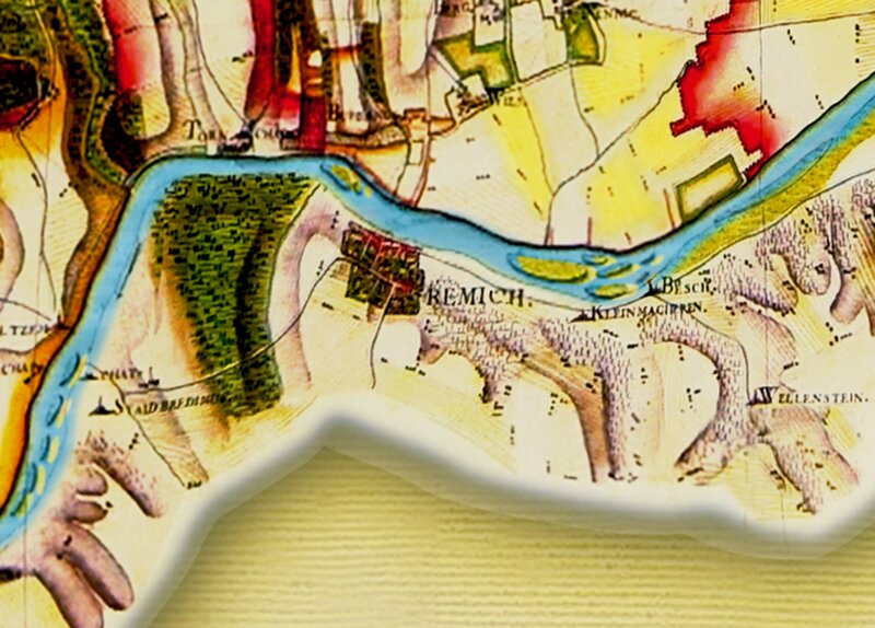 Wem gehört die Mosel? – Bild: Nationalarchiv Luxemburg /​ SR Grafik