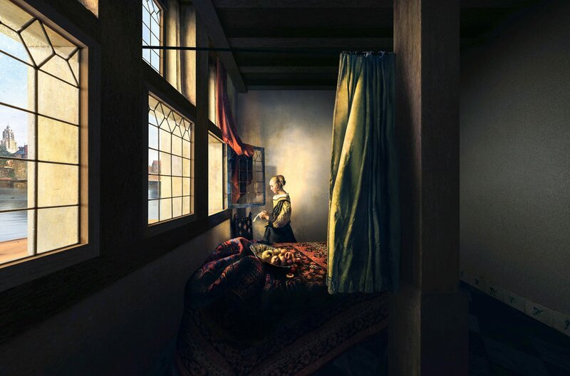 3D-Animation, „Brieflesendes Mädchen“, Johannes Vermeer – Bild: Artplunge /​ © Artplunge