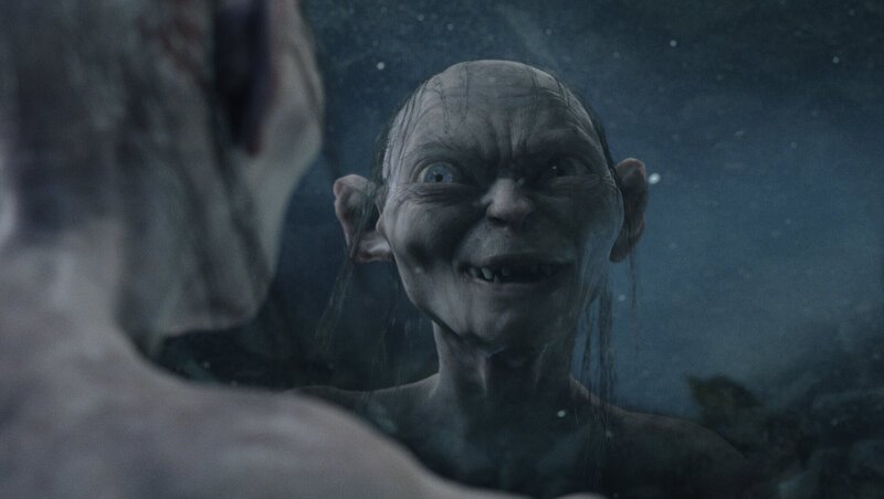 Gollum (Andy Serkis) gelingt es, Unfrieden in die Freundschaft zwischen Sam und Frodo zu bringen … – Bild: Puls 4