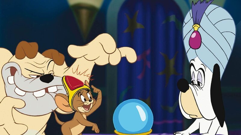Maus Jerry hat sich den Goldring von Toms neuem Besitzer Chip wie eine Krone aufs Köpchen gesetzt. Zu dumm nur, dass sich der Ring nicht mehr abziehen lässt. Jerry bittet Wahrsager Droopy (re.) um Hilfe, doch auch er kann nicht helfen. – Bild: SUPER RTL (C) Das SUPER RTL-Bildmaterial darf nur zur redaktionellen Berichterstattung im Zusammenhang mit der jeweiligen Sendung unter Angabe der Credits und Beachtung der unter http://kommunikation. Maus Jerry hat sich den Goldring von Toms neuem Besitzer Chip wie eine Krone aufs Köpchen gesetzt. Zu dumm nur, dass sich der Ring nicht mehr abziehen lässt. Jerry bittet Wahrsager Droopy (re.) um Hilfe, doch auch er kann nicht helfen. – Bild: SUPER RTL (C) Das SUPER RTL-Bildmaterial darf nur zur redaktionellen Berichterstattung im Zusammenhang mit der jeweiligen Sendung unter Angabe der Credits und Beachtung der unter http://kommunikation.
