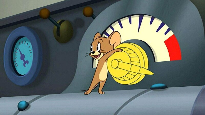 Maus Jerry weiß nicht, was er mit der Umstellung des Schalters anrichtet … – Bild: Super RTL