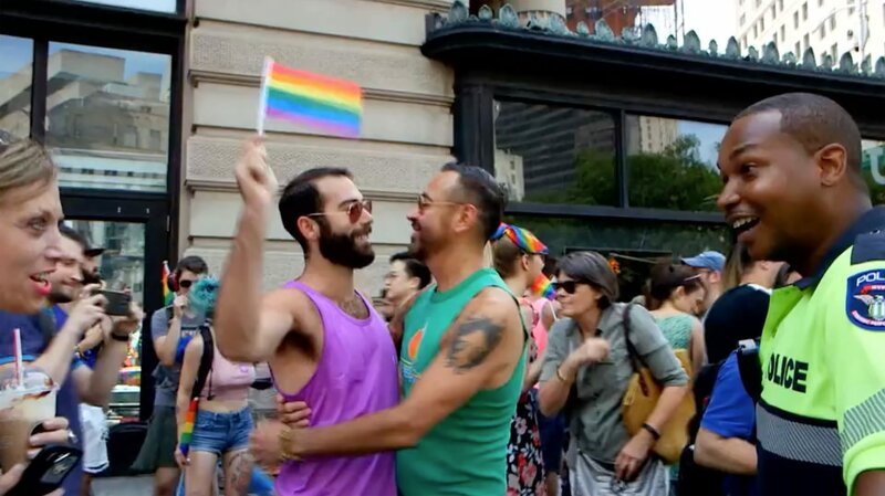 In den Vereinigten Staaten wird Gay Pride vor 50 Jahren geboren. Die Homo-Ehe ist jetzt in jedem Staat legal. – Bild: ZDF und Michaelle Gagnet