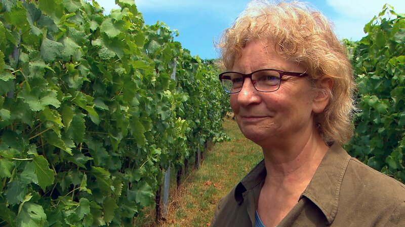 Rosemarie F. kümmert sich im Ruhestand um einen kleinen Weinberg – Bild: ZDF und SWR. Rosemarie F. kümmert sich im Ruhestand um einen kleinen Weinberg – Bild: ZDF und SWR.