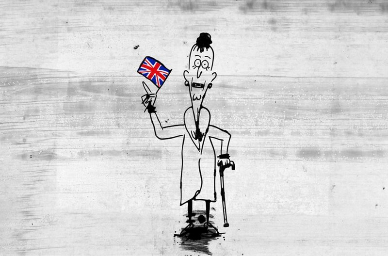 Dieser satirische Animationsfilm stellt die Ursachen des Brexit dar. Britische Persönlichkeiten, die nach dem Votum des Vereinigten Königreichs für den Austritt aus der Europäischen Union interviewt wurden, sprechen über die Gründe für ihre Entscheidung. – Bild: ARTE F /​ © Autour de Minuit /​ © Autour de Minuit