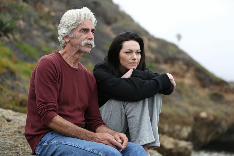 Sam Elliott as Lee Hayden and Laura Prepon as Charlotte Dylan in The Hero (2017) – Bild: TV24 / Beth Dubber Sam Elliott as Lee Hayden and Laura Prepon as Charlotte Dylan in The Hero (2017) – Bild: TV24 / Beth Dubber