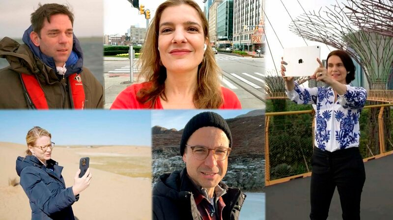 Die Auslandskorrespondentinnen und -korrespondenten des NDR: Tamara Anthony, Sven Lohmann, Kerstin Klein, Christian Blenker und Sandra Ratzow (v.l.n.r.) – Bild: NDR Die Auslandskorrespondentinnen und -korrespondenten des NDR: Tamara Anthony, Sven Lohmann, Kerstin Klein, Christian Blenker und Sandra Ratzow (v.l.n.r.) – Bild: NDR