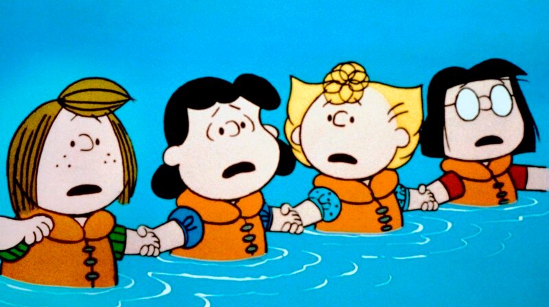 Peppermint Patty, Lucy, Sally Brown und Marcie – Bild: WDR/​Paramount Pictures