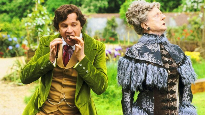 Cedric Brown (Colin Firth) machen nicht nur seine vorlauten Kinder zu schaffen, sondern auch seine herrische Tante Adelaide (Angela Lansbury). Sie droht damit, die Mietzahlungen für dessen Anwesen einzustellen, sollte er nicht binnen eines Monats heiraten … – Bild: MG RTL D /​ Universal Pictures Die Verwendung des Materials von RTL Deutschland ist nur zur redaktionellen Berichterstattung im Zusammenhang mit der Sendung unter Angabe der Credits/​Quellenangabe und B