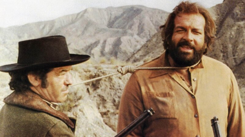Hiram Coburn (Bud Spencer, r.) – Bild: RTL / ©Tobis Film Die Verwendung des Materials von RTL Deutschland ist nur zur redaktionellen Berichterstattung im Zusammenhang mit der Sendung unter Angabe der Credits/Quellenangabe und Beachtung der Hiram Coburn (Bud Spencer, r.) – Bild: RTL / ©Tobis Film Die Verwendung des Materials von RTL Deutschland ist nur zur redaktionellen Berichterstattung im Zusammenhang mit der Sendung unter Angabe der Credits/Quellenangabe und Beachtung der